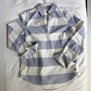 Joules Blue and White Striped Women’s Shirt.